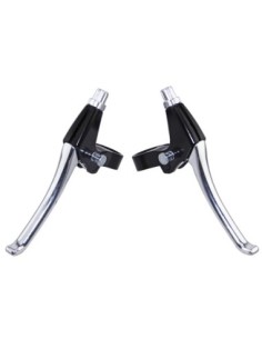 Locking Alloy Brake Lever Set CH-2482 Black/Chrome.
